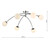 Dar Lighting Puglia Polished Chrome Opal Glass 6lt Semi Flush