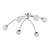 Dar Lighting Puglia Polished Chrome Opal Glass 6lt Semi Flush