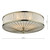 Dar Lighting Oslo Antique Brass 3 Light Flush