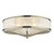 Dar Lighting Oslo Antique Brass 3 Light Flush