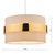 Dar Lighting Oki Taupe Shade With Gold Band Easy Fit