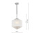 Dar Lighting Nisha Polished Chrome And Frosted/Clear Glass 1 Light Pendant