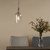 Dar Lighting Nida Antique Brass And Glass Pendant