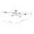 Dar Lighting Neve Antique Brass 6 Light Flush