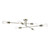 Dar Lighting Neve Antique Brass 6 Light Flush