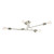 Dar Lighting Neve Antique Brass 6 Light Flush