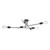Dar Lighting Neve Matt Black 6 Light Flush