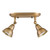 Dar Lighting Nathaniel Aged Brass 2 Light Plate Spotlight