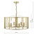 Dar Lighting Myka Brushed Bronze 6lt Pendant