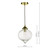 Dar Lighting Mya Antique Brass Glass 1 Light Single Pendant