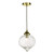 Dar Lighting Mya Antique Brass Glass 1 Light Single Pendant