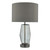 Dar Lighting Mubina Black Chrome Smoked Glass Touch Table Lamp With Shade