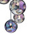 Dar Lighting Mira Polished Chrome Iridised Glass 6 Light Cluster Pendant