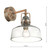 Dar Lighting Miles Antique Copper Smoked Glass Wall Light