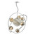 Dar Lighting Mikara Polished Chrome Glass 7 Light Pendant