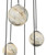 Dar Lighting Mikara Marble Effect Glass and Polished Chrome 6 Light Cluster Pendant