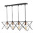 Dar Lighting Midi Black and Copper Detail 4 Light Bar Pendant