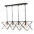 Dar Lighting Midi Black and Copper Detail 4 Light Bar Pendant