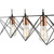 Dar Lighting Midi Black and Copper Detail 4 Light Bar Pendant