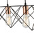 Dar Lighting Midi Black and Copper Detail 4 Light Bar Pendant
