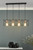 Dar Lighting Midi Black and Copper Detail 4 Light Bar Pendant