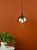 Dar Lighting Lycia Matt Black Ombre Smoked Glass 1 Light Single Pendant