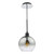 Dar Lighting Lycia Matt Black Ombre Smoked Glass 1 Light Single Pendant