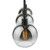 Dar Lighting Lycia Matt Black Ombre Smoked Glass 3 Light Bar Pendant