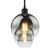 Dar Lighting Lycia Matt Black Ombre Smoked Glass 3 Light Bar Pendant