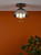 Dar Lighting Lycia Matt Black Ombre Smoked Glass 1 Light Semi Flush