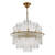 Dar Lighting Lukas Antique Gold And Glass 13 Light Pendant