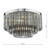 Dar Lighting Logan Polished Chrome Smoked Glass 5 Light Flush