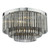 Dar Lighting Logan Polished Chrome Smoked Glass 5 Light Flush