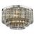 Dar Lighting Logan Polished Chrome Smoked Glass 5 Light Flush