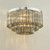 Dar Lighting Logan Polished Chrome Smoked Glass 5 Light Flush