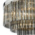 Dar Lighting Logan Polished Chrome Smoked Glass 5 Light Flush
