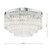 Dar Lighting Logan Polished Chrome Glass 5 Light Flush