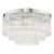 Dar Lighting Logan Polished Chrome Glass 5 Light Flush