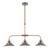 Dar Lighting Liden Graphite Copper 3 Light Bar Pendant