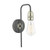 Dar Lighting Kiefer Black and Antique Brass Wall Light