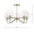 Dar Lighting Keta Satin Chrome and Polished Chrome 5 Light Semi Flush