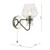 Dar Lighting Keta Satin Chrome Glass Wall Light