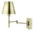 Dar Lighting Kensington Antique Brass 1 Light Swing Arm Wall Light