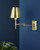 Dar Lighting Kensington Antique Brass 1 Light Swing Arm Wall Light