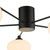 Dar Lighting Jasper Matt Black Opal Glass 5lt Semi Flush