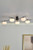 Dar Lighting Jasper Matt Black Opal Glass 5lt Semi Flush