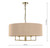 Dar Lighting Jamelia Antique Brass Taupe Shade 5 Light Chandelier