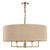 Dar Lighting Jamelia Antique Brass Taupe Shade 5 Light Chandelier