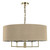 Dar Lighting Jamelia Antique Brass Taupe Shade 5 Light Chandelier