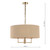 Dar Lighting Jamelia Antique Brass Taupe Shade 3 Light Chandelier